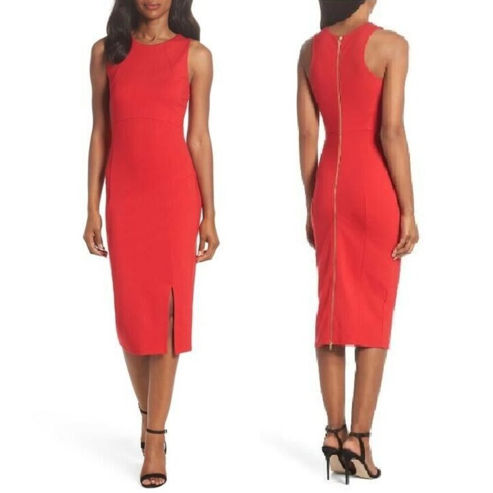 Felicity & Coco LIZZIE Ponte Jewel Bodycon Sheath Midi Dress ( $99)
